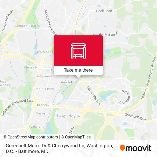 Greenbelt Metro Dr & Cherrywood Ln map