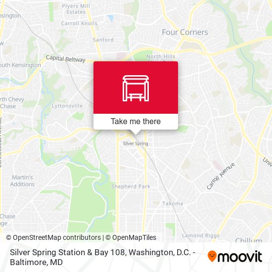 Silver Spring Station & Bay 108 map