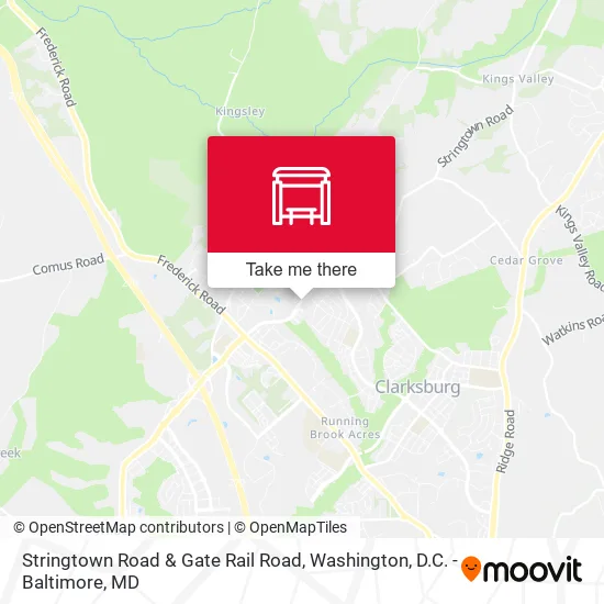 Stringtown Road & Gate Rail Road map