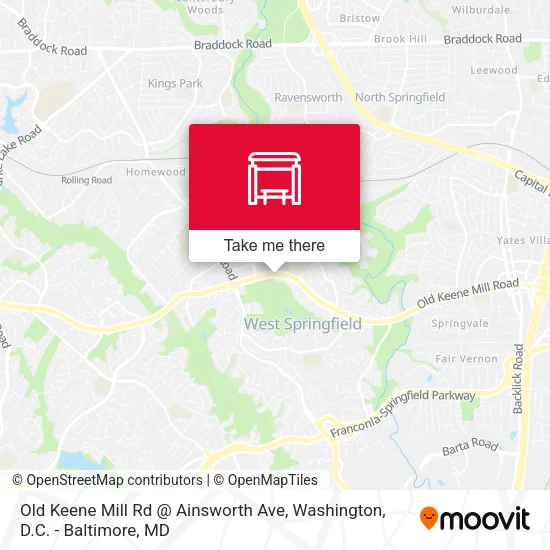 Old Keene Mill Rd @ Ainsworth Ave map