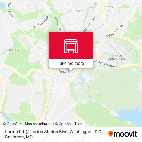 Lorton Rd @ Lorton Station Blvd map