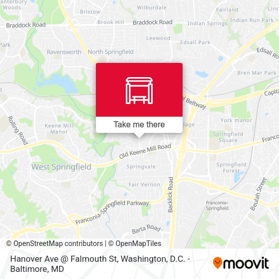 Mapa de Hanover Ave @ Falmouth St