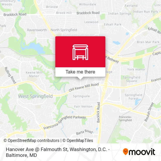 Mapa de Hanover Ave @ Falmouth St