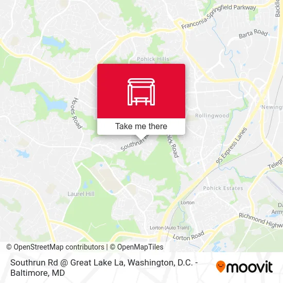 Southrun Rd @ Great Lake La map