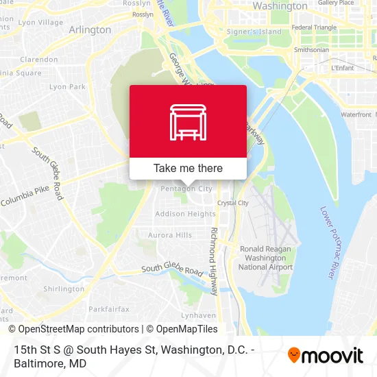 15th St S @ South Hayes St map