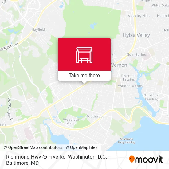 Richmond Hwy @ Frye Rd map