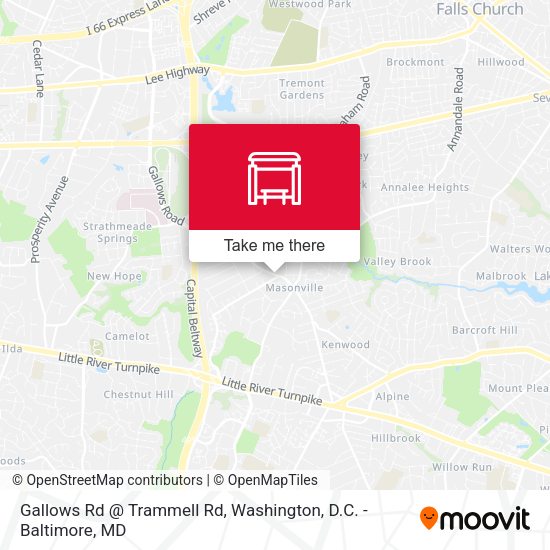 Gallows Rd @ Trammell Rd map