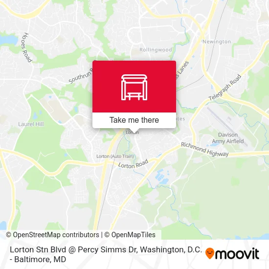 Lorton Stn Blvd @ Percy Simms Dr map