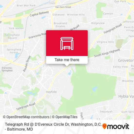 Telegraph Rd @ D'Evereux Circle Dr map