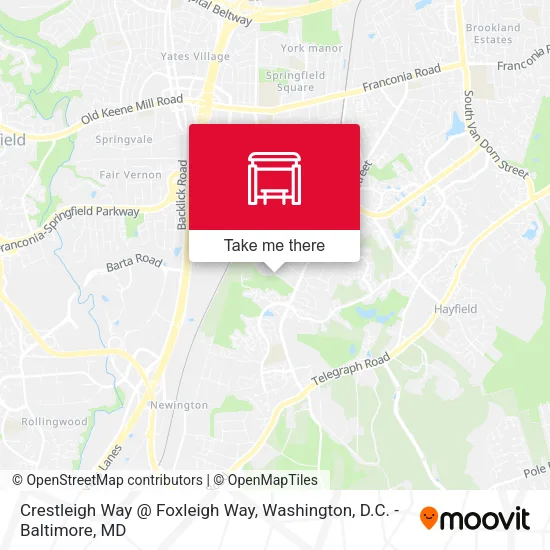 Crestleigh Way @ Foxleigh Way map