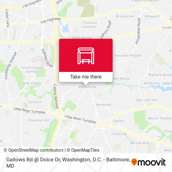 Gallows Rd @ Dolce Dr map