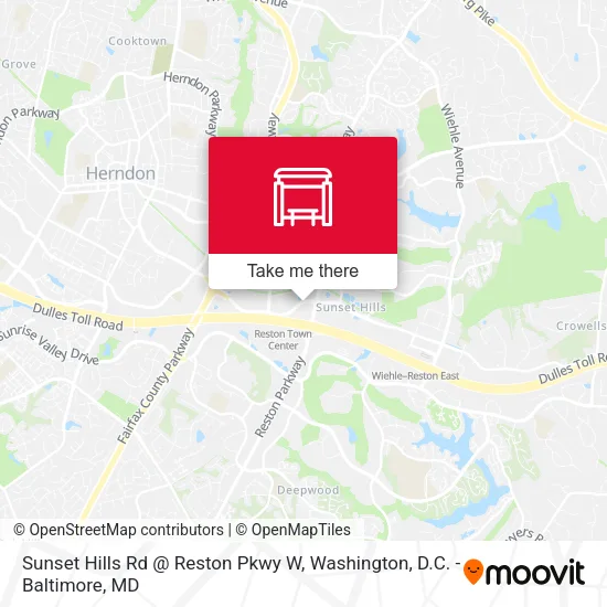 Sunset Hills Rd @ Reston Pkwy W map