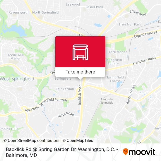 Backlick Rd @ Spring Garden Dr map