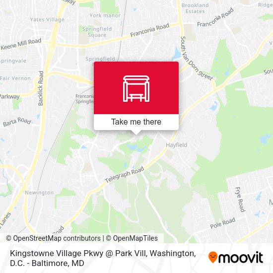 Kingstowne Village Pkwy @ Park Vill map