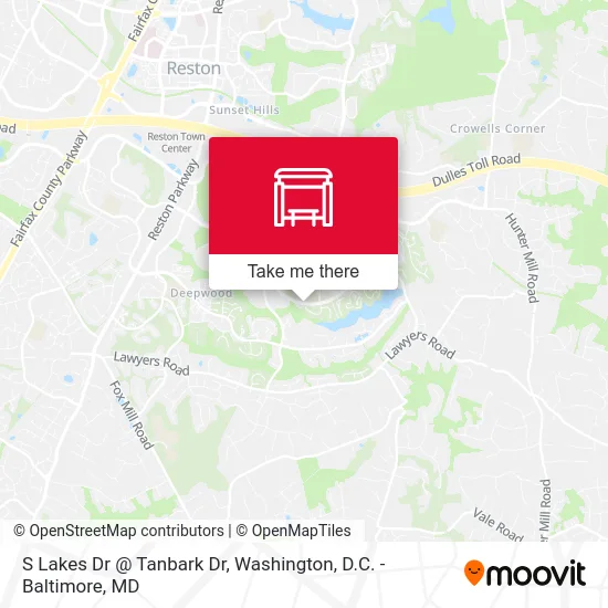 S Lakes Dr @ Tanbark Dr map