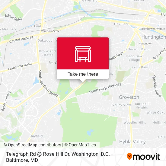 Telegraph Rd @ Rose Hill Dr map