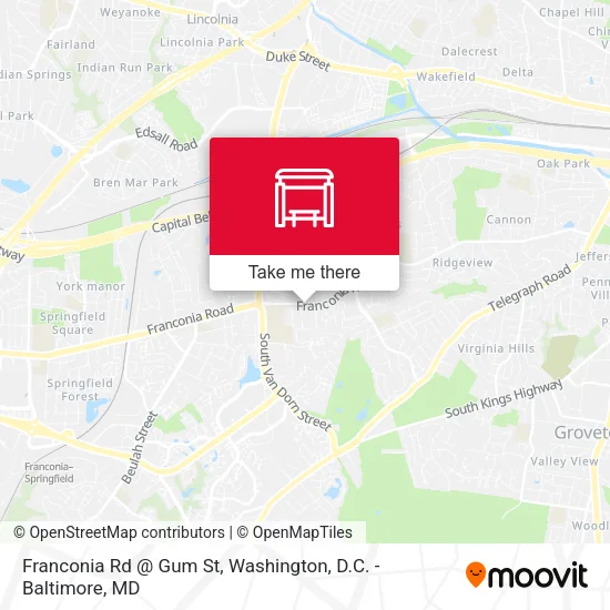 Franconia Rd @ Gum St map