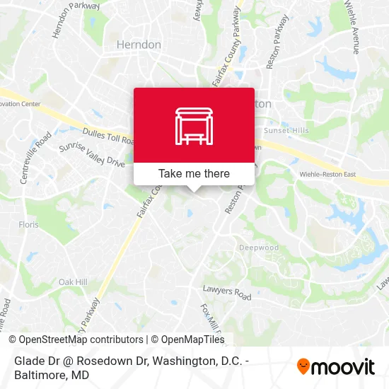 Glade Dr @ Rosedown Dr map