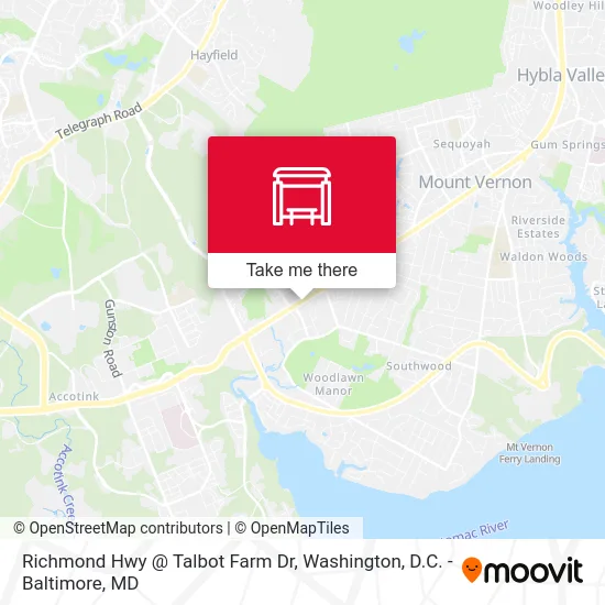 Richmond Hwy @ Talbot Farm Dr map