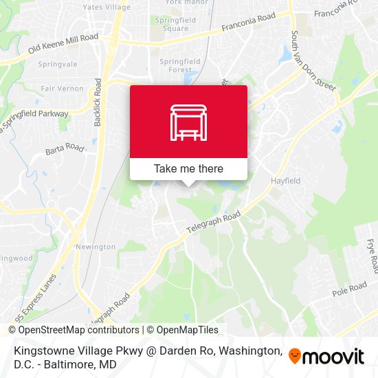 Mapa de Kingstowne Village Pkwy @ Darden Ro