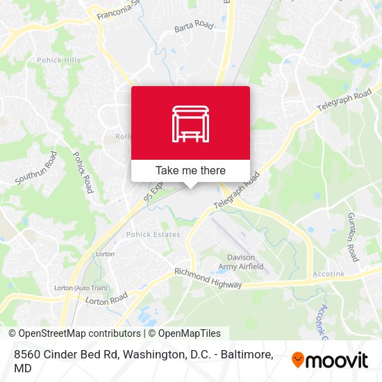 Mapa de 8560 Cinder Bed Rd