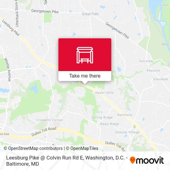 Mapa de Leesburg Pike @ Colvin Run Rd E