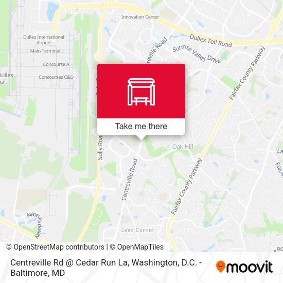 Mapa de Centreville Rd @ Cedar Run La