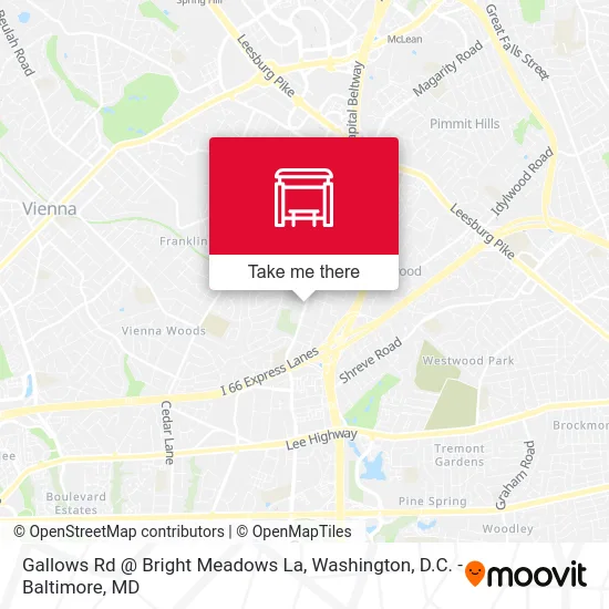 Gallows Rd @ Bright Meadows La map