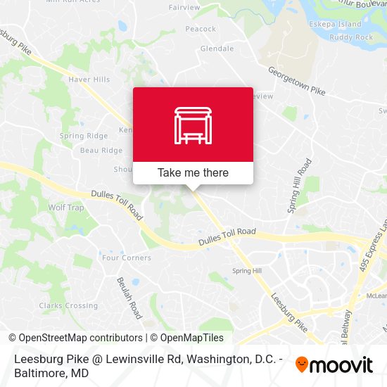 Leesburg Pike @ Lewinsville Rd map