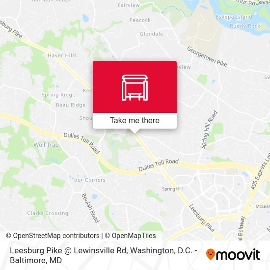 Leesburg Pike @ Lewinsville Rd map