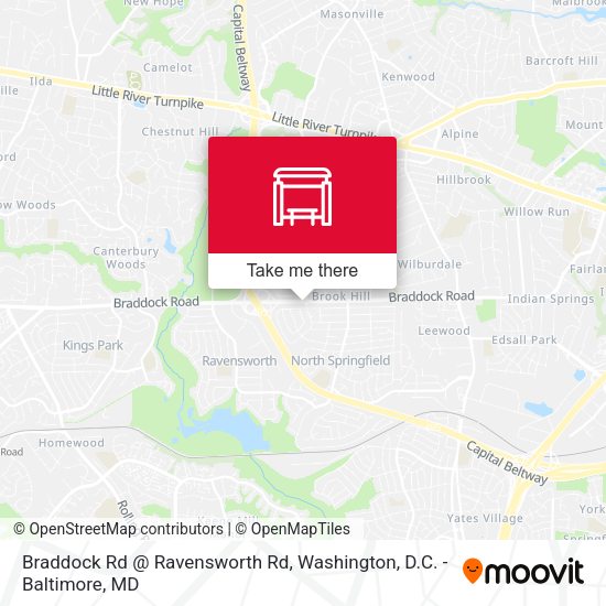 Braddock Rd @ Ravensworth Rd map