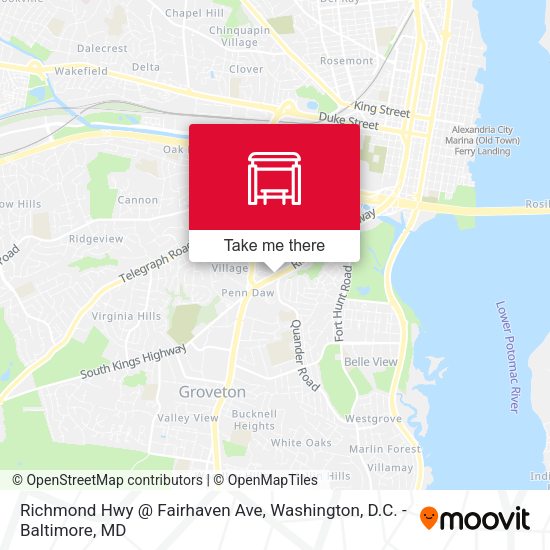 Richmond Hwy @ Fairhaven Ave map