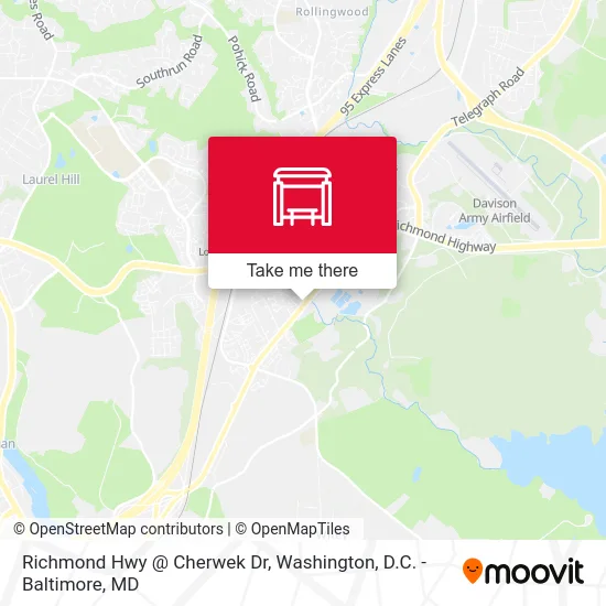 Richmond Hwy @ Cherwek Dr map