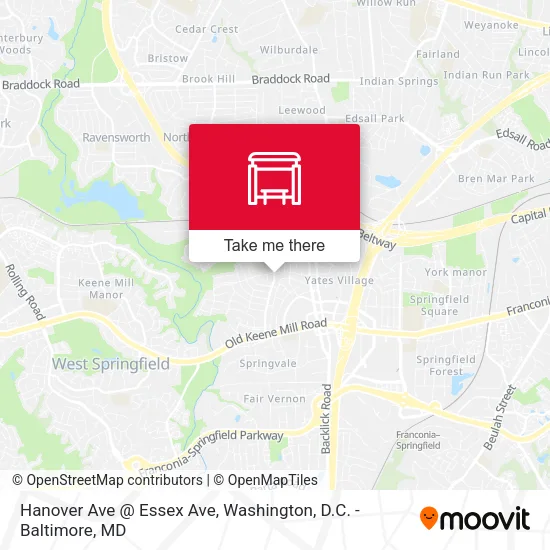 Hanover Ave @ Essex Ave map