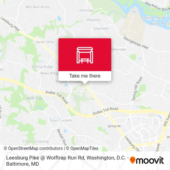 Leesburg Pike @ Wolftrap Run Rd map