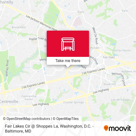 Fair Lakes Cir @ Shoppes La map