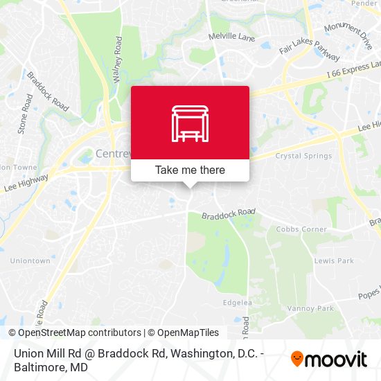Mapa de Union Mill Rd @ Braddock Rd