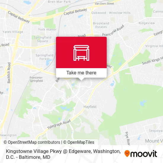 Kingstowne Village Pkwy @ Edgeware map