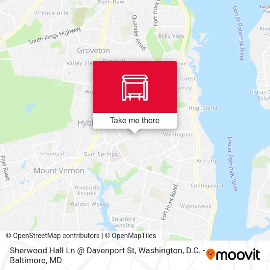 Sherwood Hall Ln @ Davenport St map