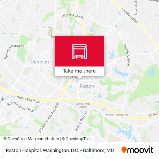 Reston Hospital map