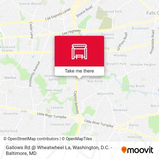 Gallows Rd @ Wheatwheel La map