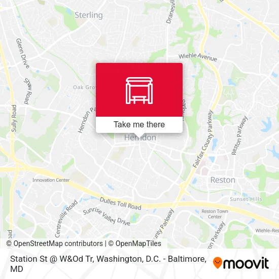 Mapa de Station St @ W&Od Tr