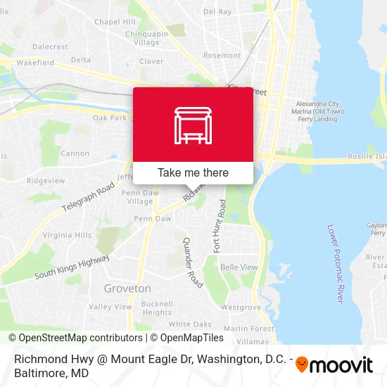Richmond Hwy @ Mount Eagle Dr map