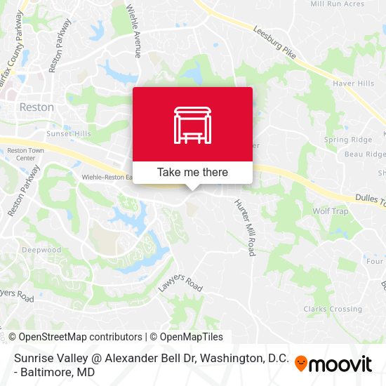 Mapa de Sunrise Valley @ Alexander Bell Dr
