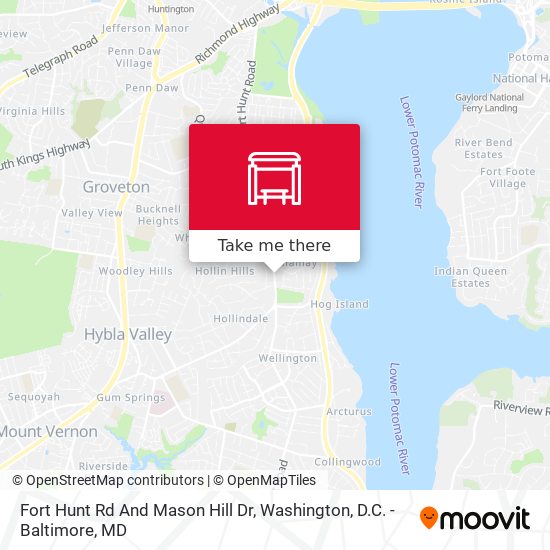 Fort Hunt Rd And Mason Hill Dr map