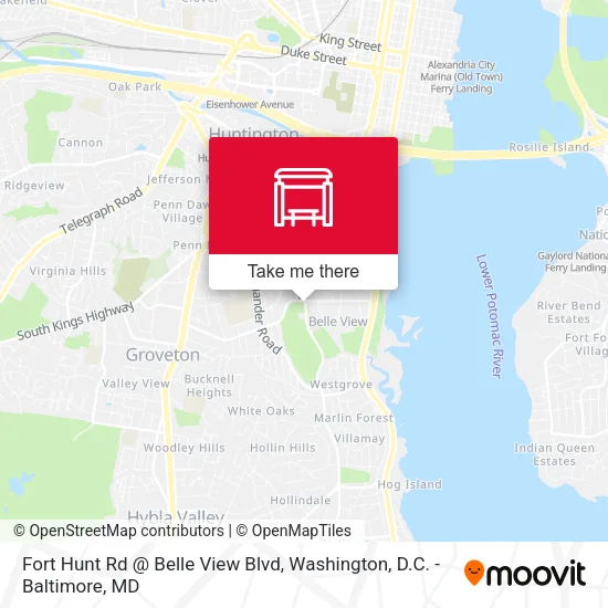 Fort Hunt Rd @ Belle View Blvd map