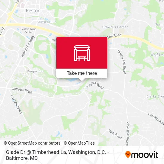 Glade Dr @ Timberhead La map