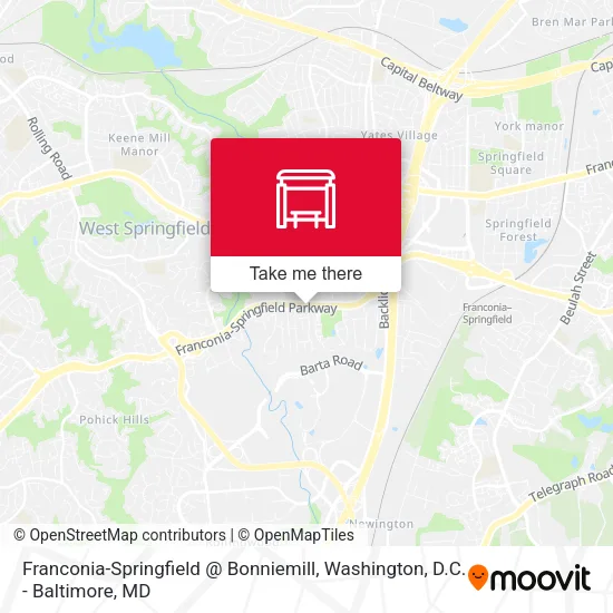 Franconia-Springfield @ Bonniemill map