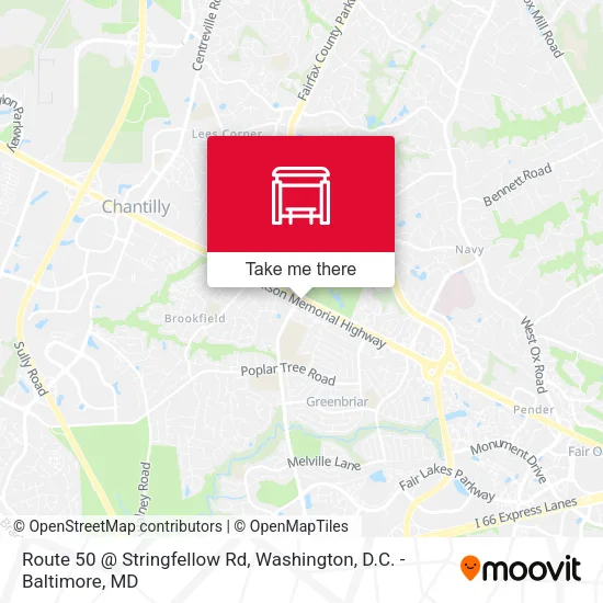 Mapa de Route 50 @ Stringfellow Rd