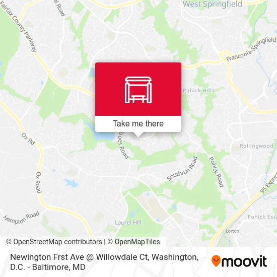 Newington Frst Ave @ Willowdale Ct map